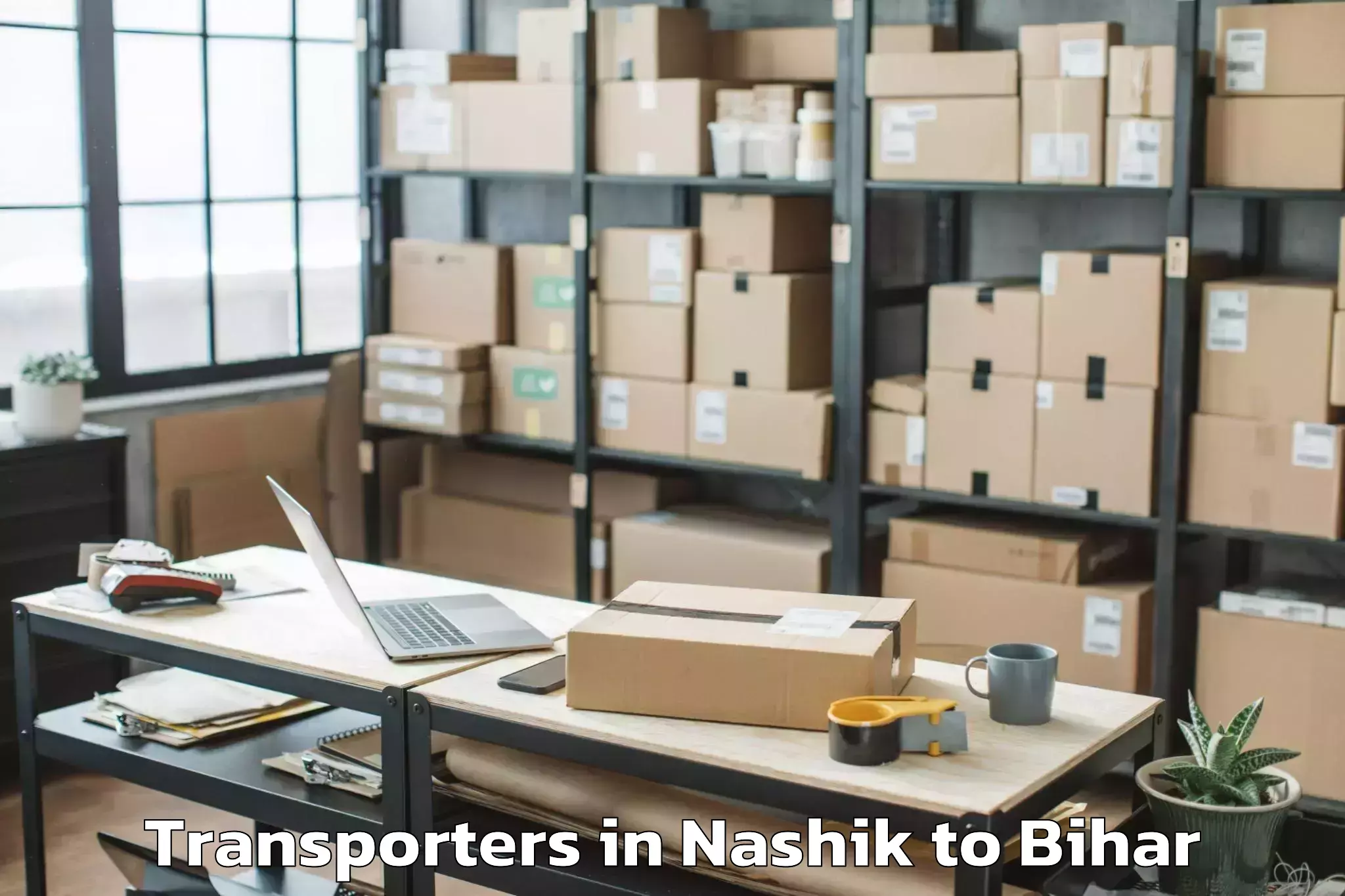 Book Nashik to Laukaha Transporters Online